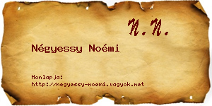 Négyessy Noémi névjegykártya