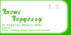 noemi negyessy business card